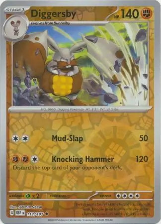Obsidian Flames Diggersby #113/197 reverse holo